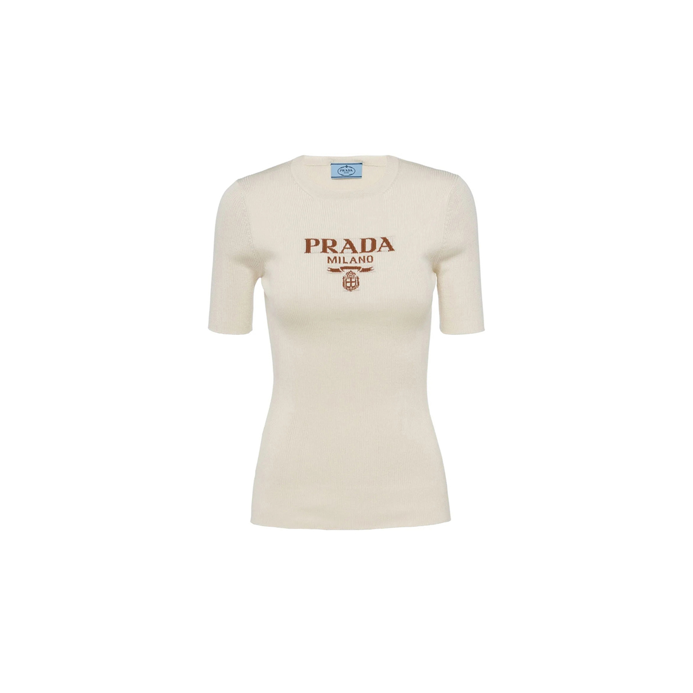 PRADA LOGO-INTARSIA JUMPER 